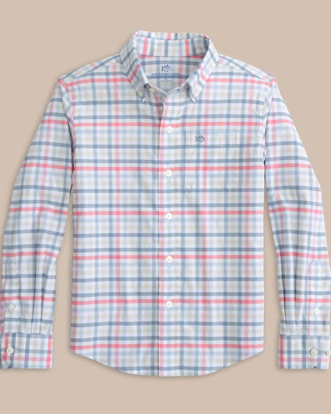 Southern Tide Boys Coastal Passage Plaid Long Sleeve Shirt< Boys Button Down Shirts