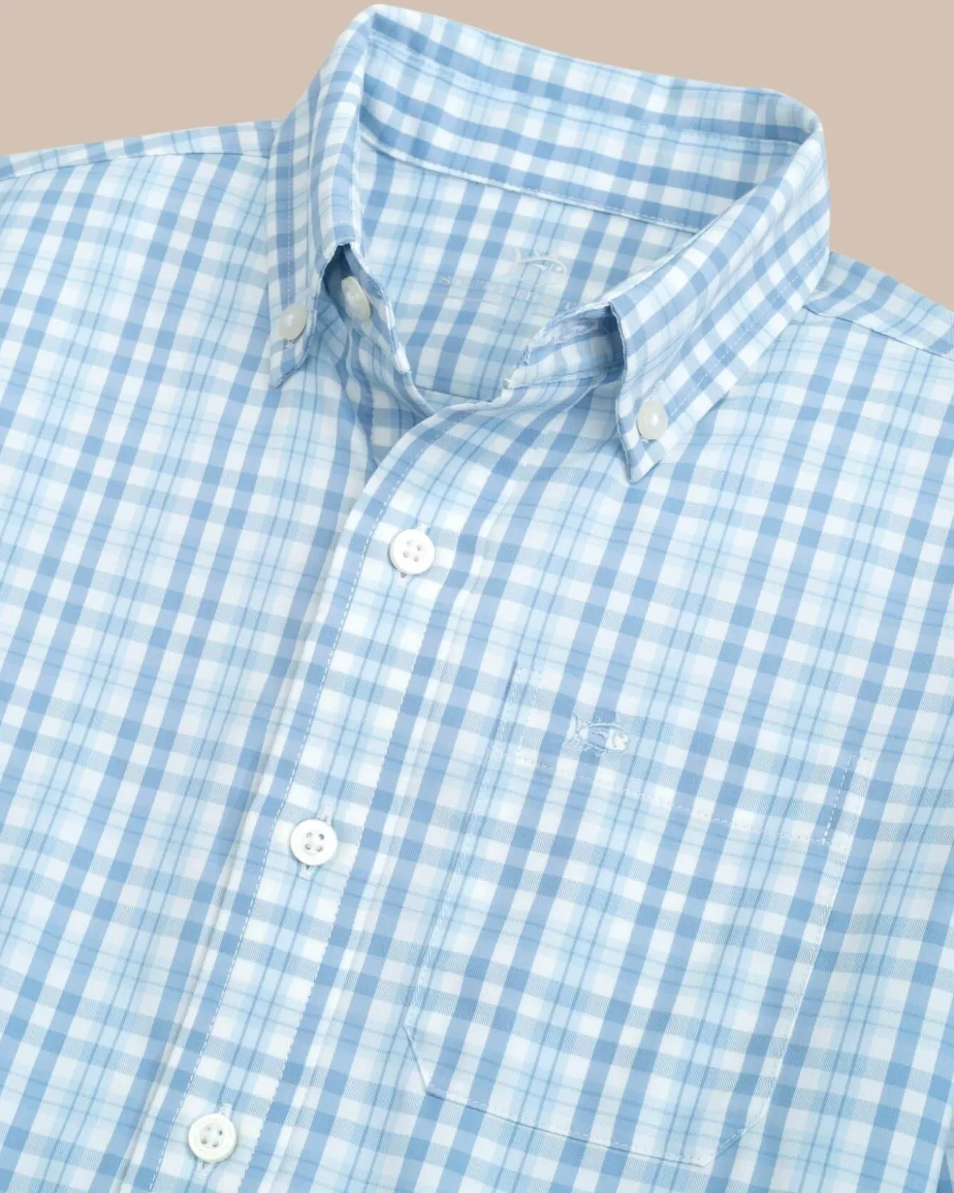 Southern Tide Boys Haywood Plaid Intercoastal Long Sleeve Sport Shirt< Boys Button Down Shirts