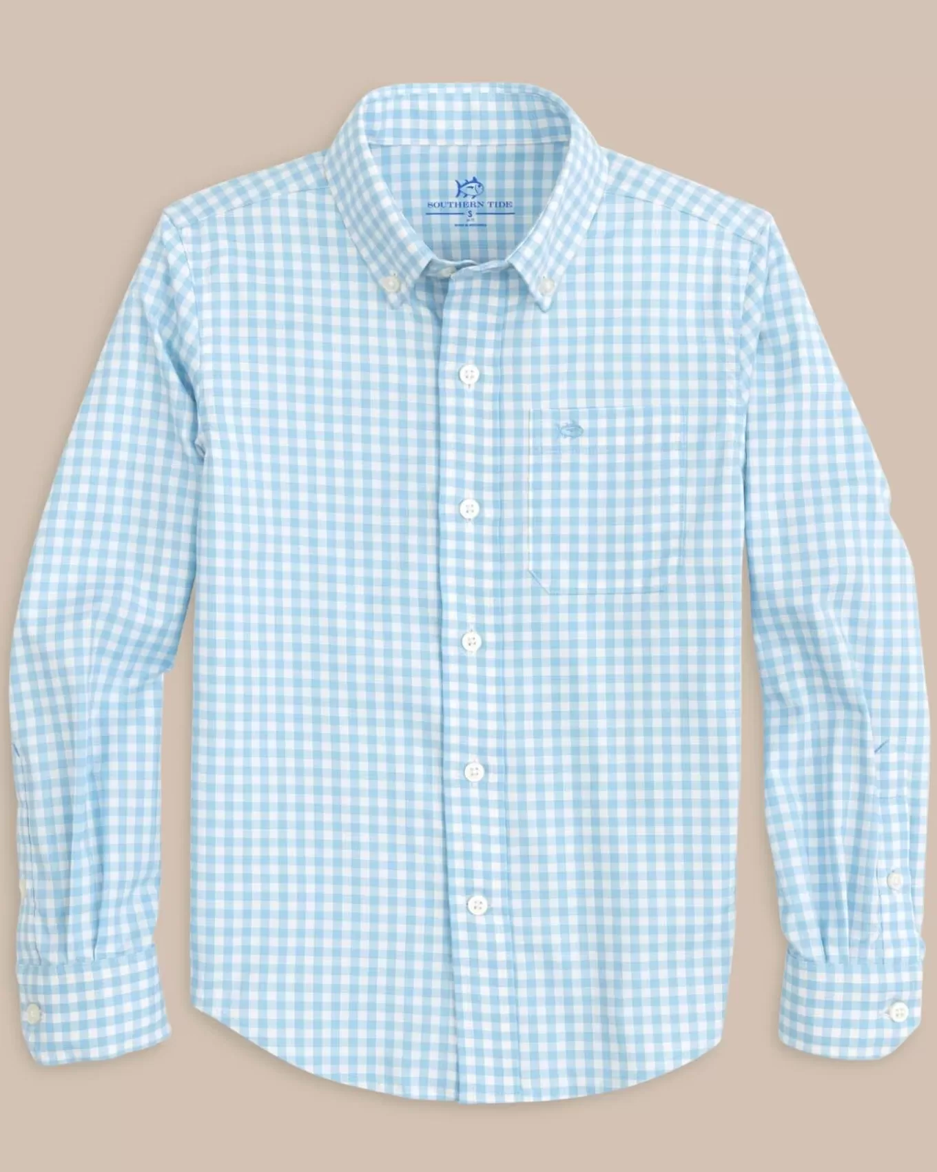 Southern Tide Boys Long Sleeve Hartwell Plaid Sport Shirt< Boys Button Down Shirts
