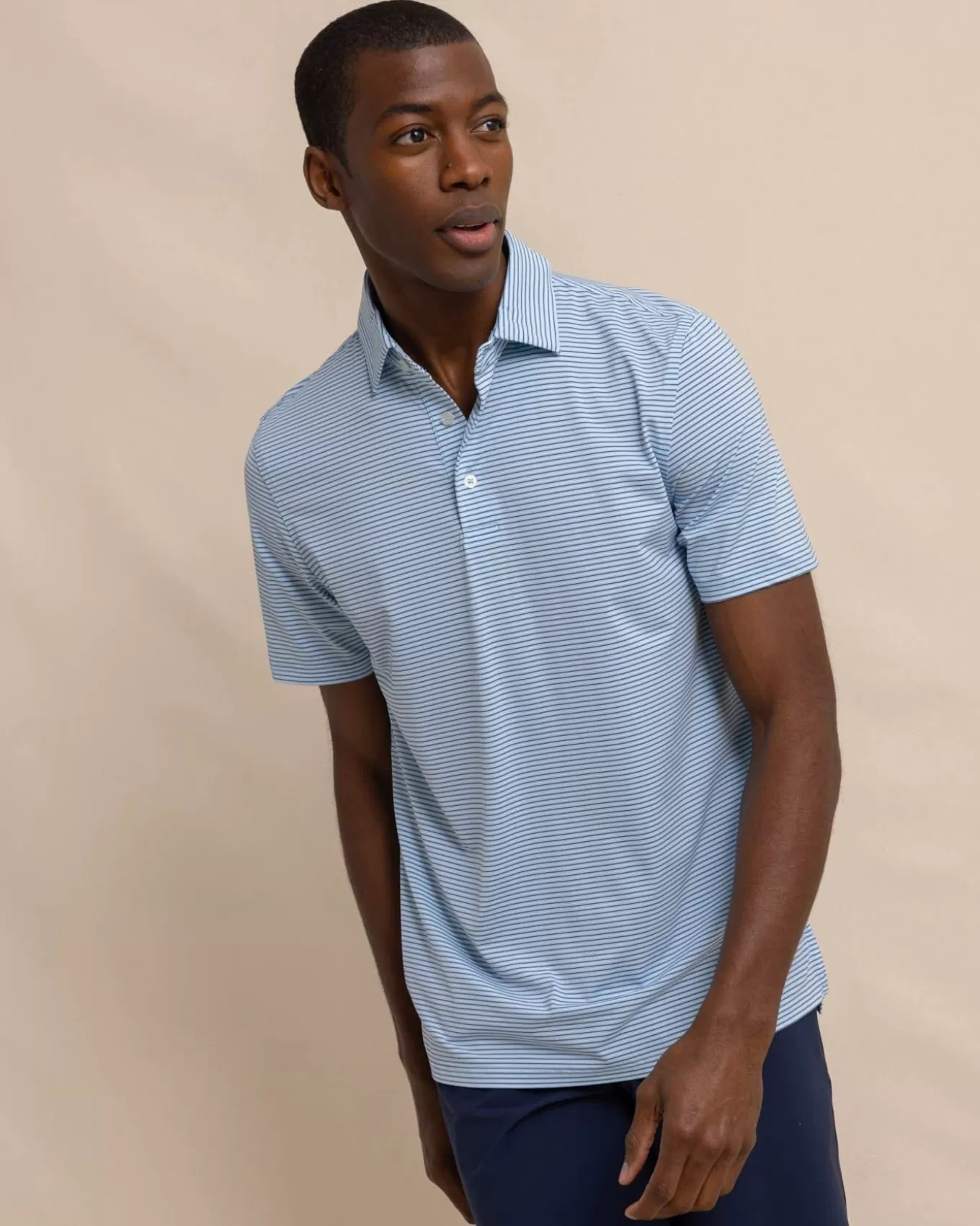 Southern Tide Brrr°-Eeze Baytop Stripe Performance Polo< Polo Shirts