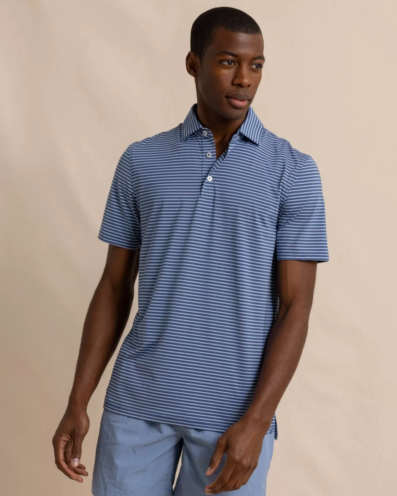 Southern Tide Brrr°-Eeze Beattie Stripe Performance Polo< Polo Shirts