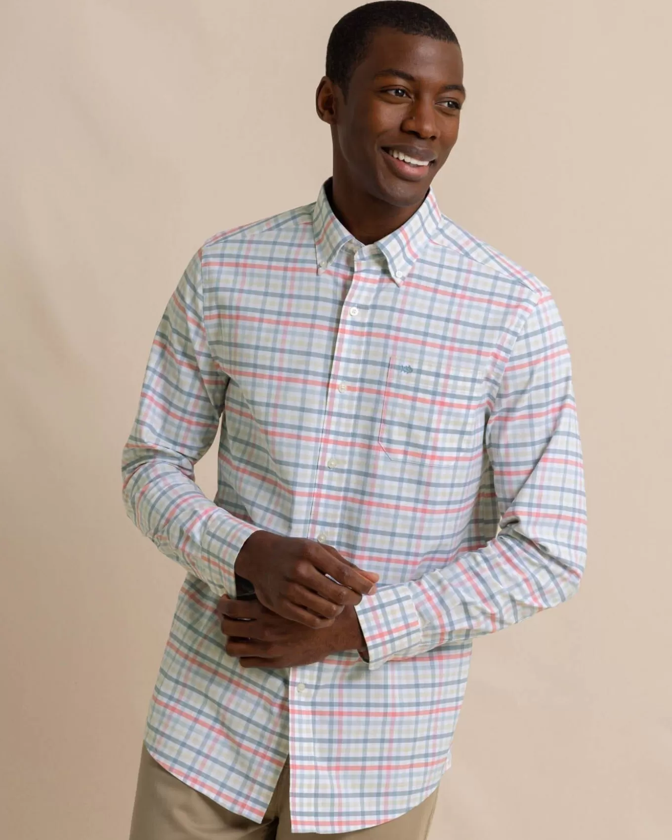 Southern Tide Coastal Passage Pelham Gingham Long Sleeve Sport Shirt< Sport Shirts & Button Downs