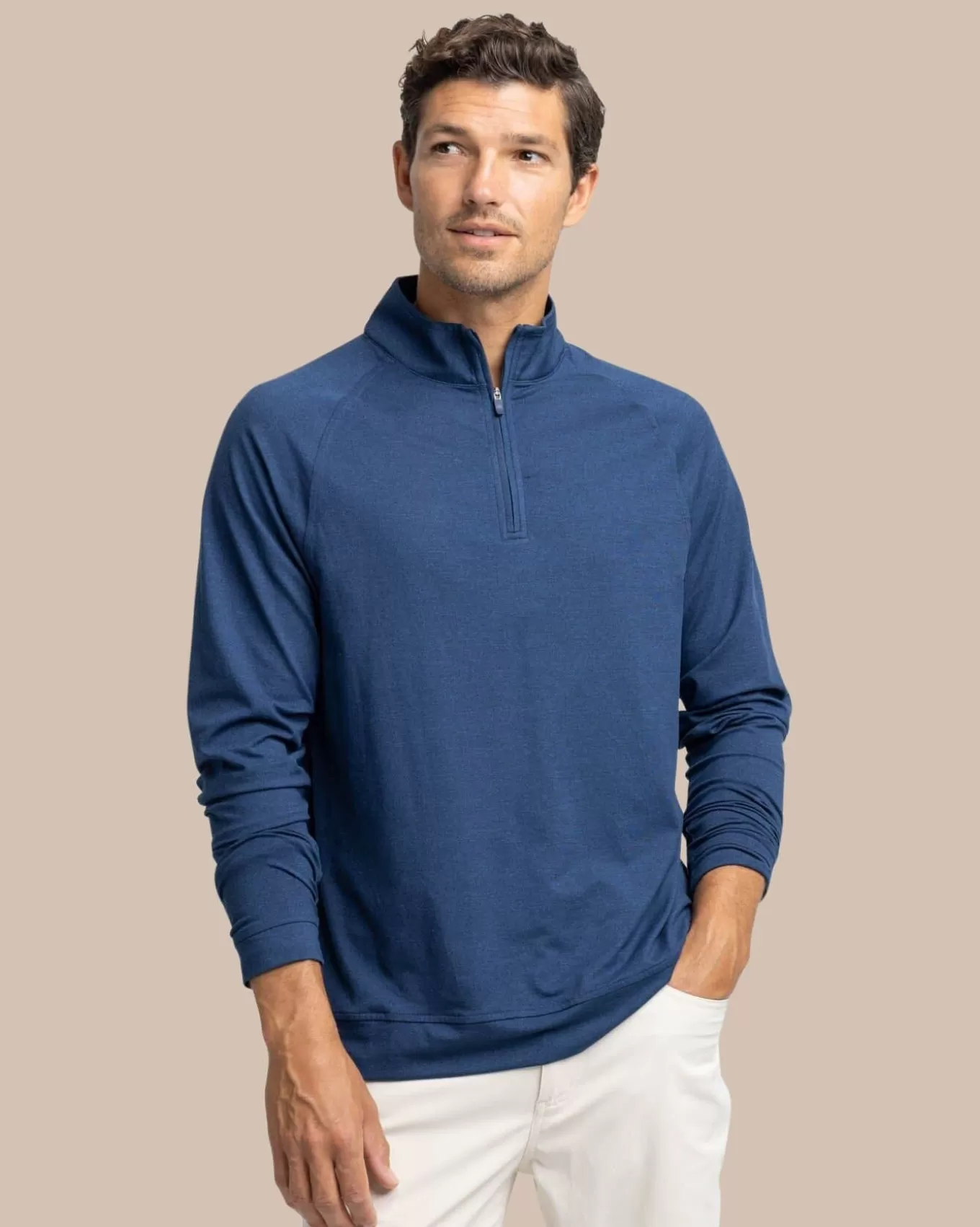 Southern Tide Cruiser Heather Quarter Zip Pullover< Pullovers & Hoodies