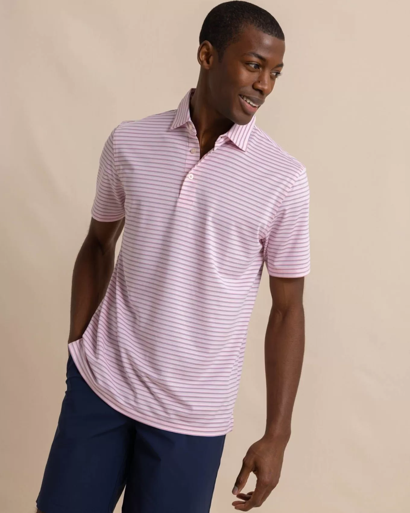 Southern Tide Driver Carova Stripe Polo Shirt< Polo Shirts