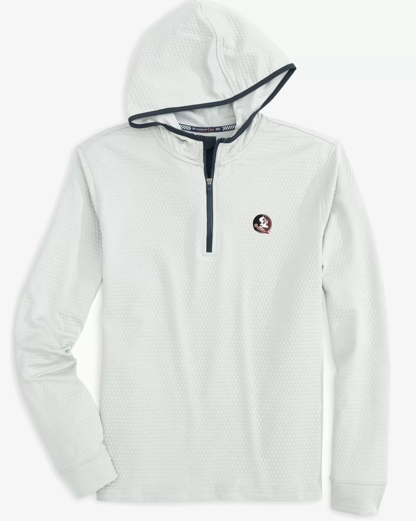 Southern Tide Fsu Seminoles Scuttle Heather Quarter Zip Hoodie< Outerwear