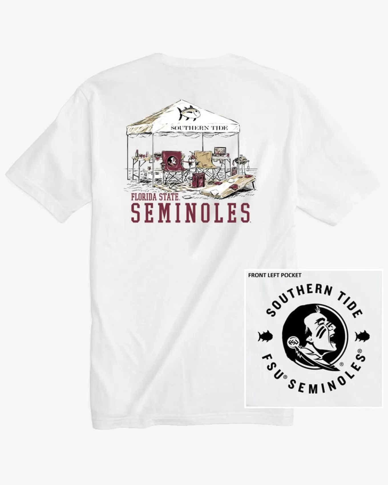 Southern Tide Fsu Seminoles Tailgate Time T-Shirt< T-Shirts