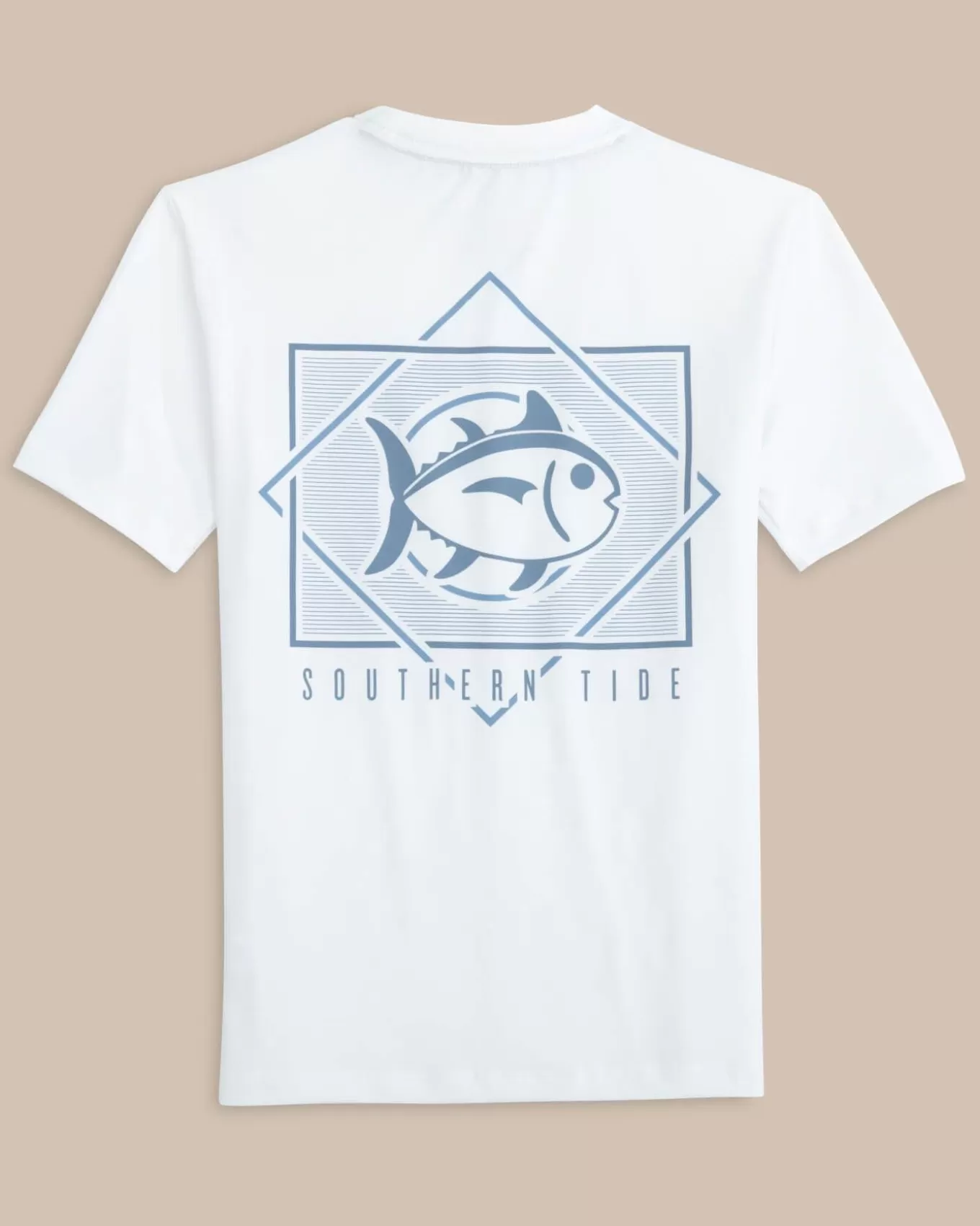 Southern Tide Kids Geometric Striped Short Sleeve Performance T-Shirt< Kids T-Shirts