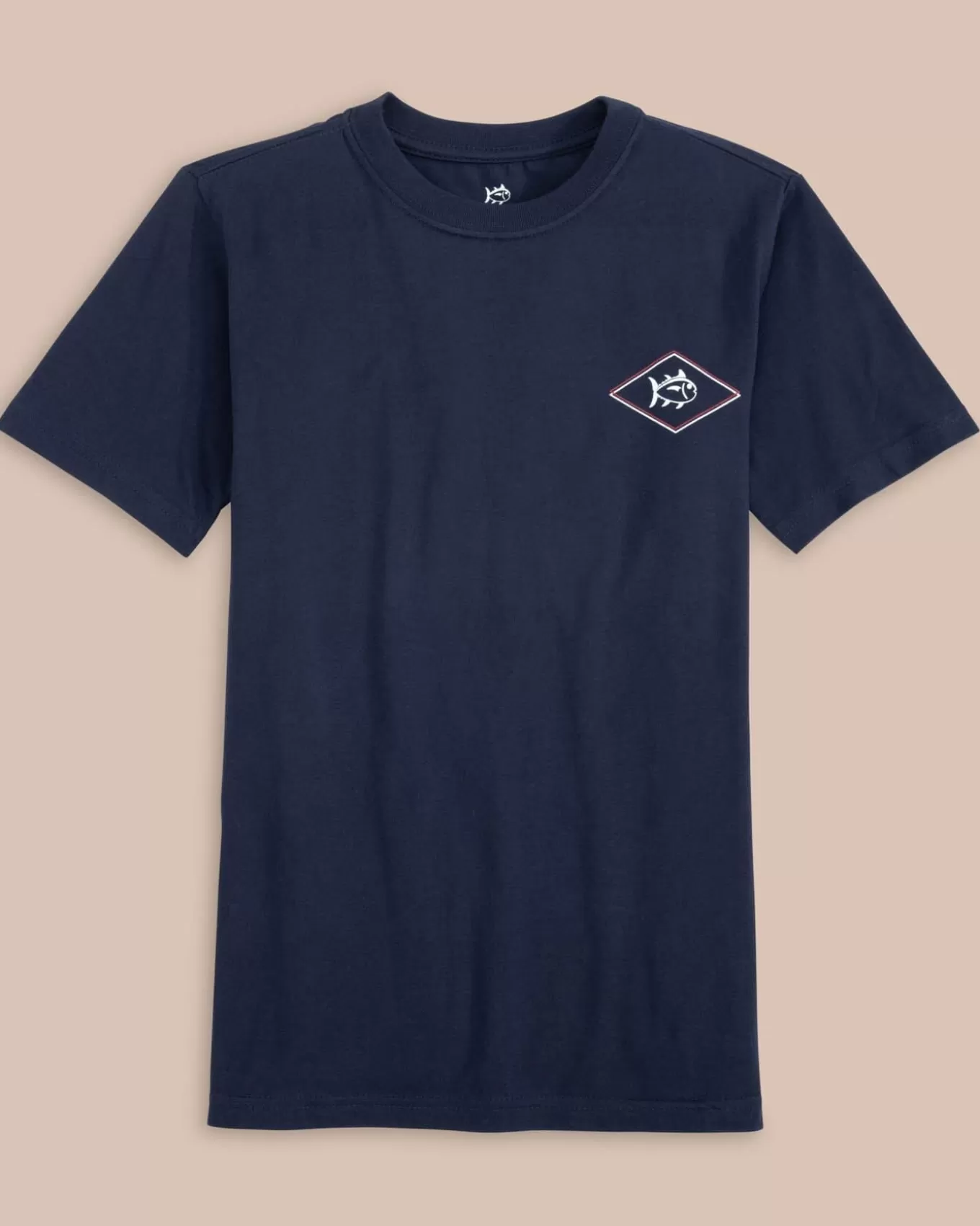 Southern Tide Kids Rod And Reel Flag Short Sleeve T-Shirt< Kids T-Shirts