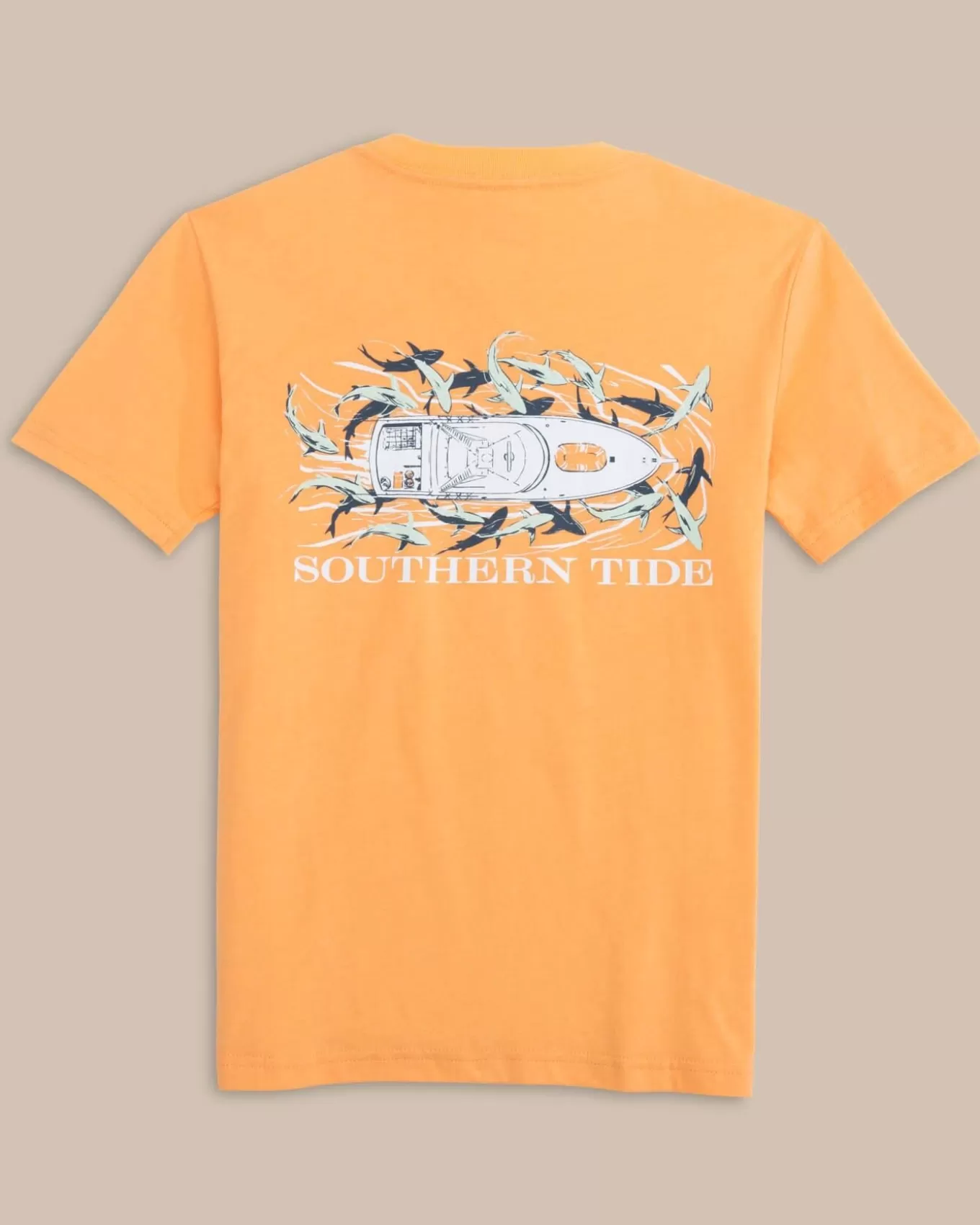 Southern Tide Kids Yachts Of Sharks Short Sleeve T-Shirt< Kids T-Shirts