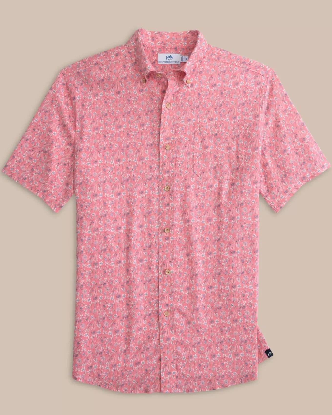 Southern Tide Linen Rayon Ditzy Floral Short Sleeve Sport Shirt< Sport Shirts & Button Downs