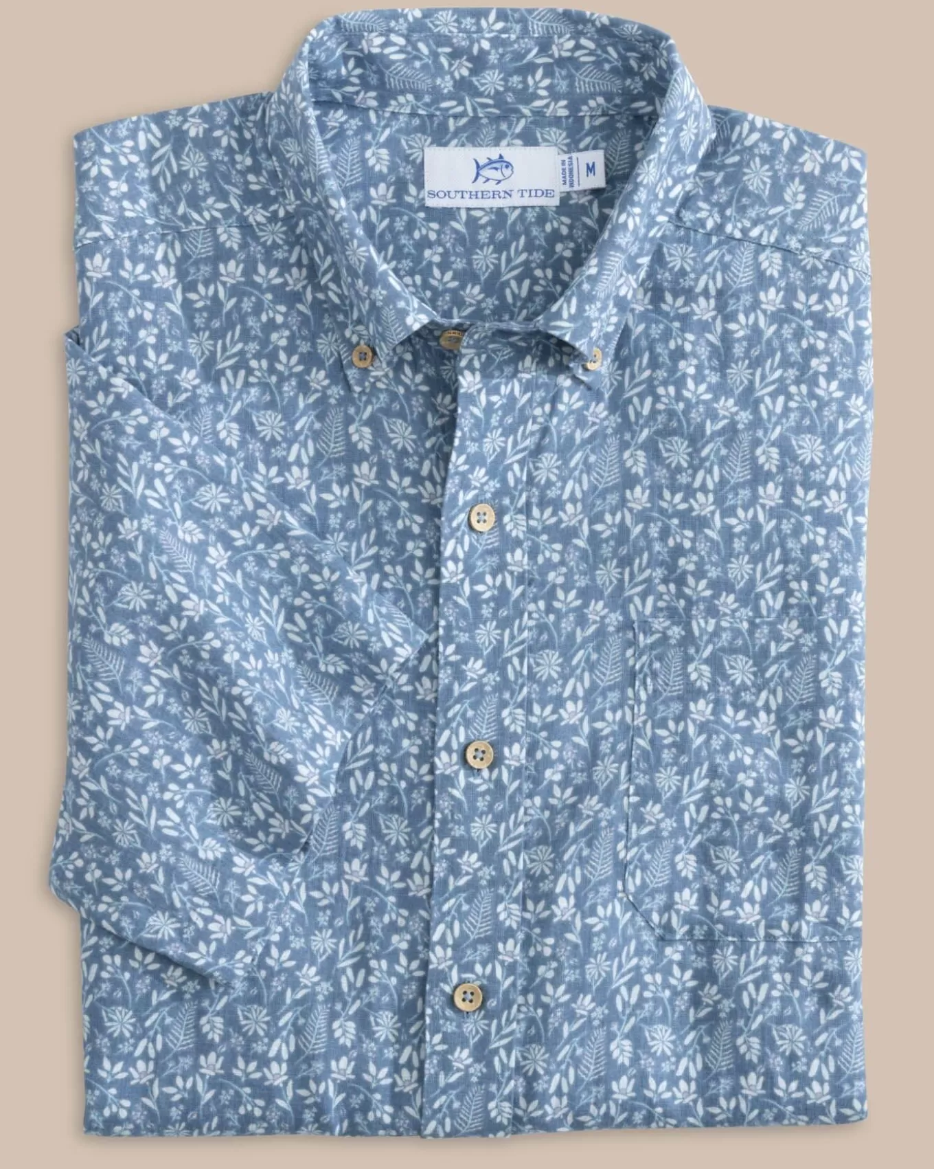 Southern Tide Linen Rayon Ditzy Floral Short Sleeve Sport Shirt< Sport Shirts & Button Downs