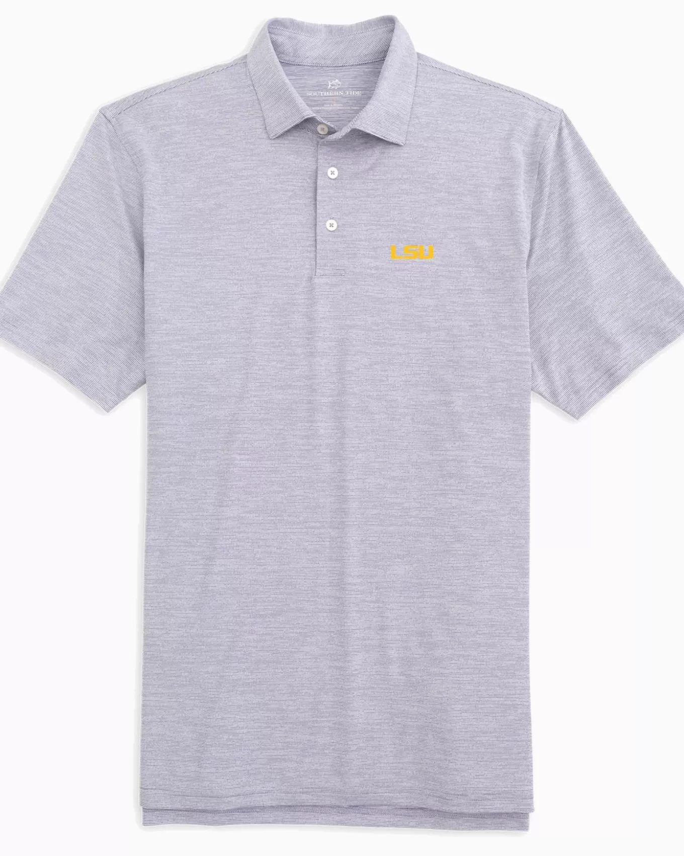 Southern Tide Lsu Tigers Driver Spacedye Polo Shirt< Polo Shirts