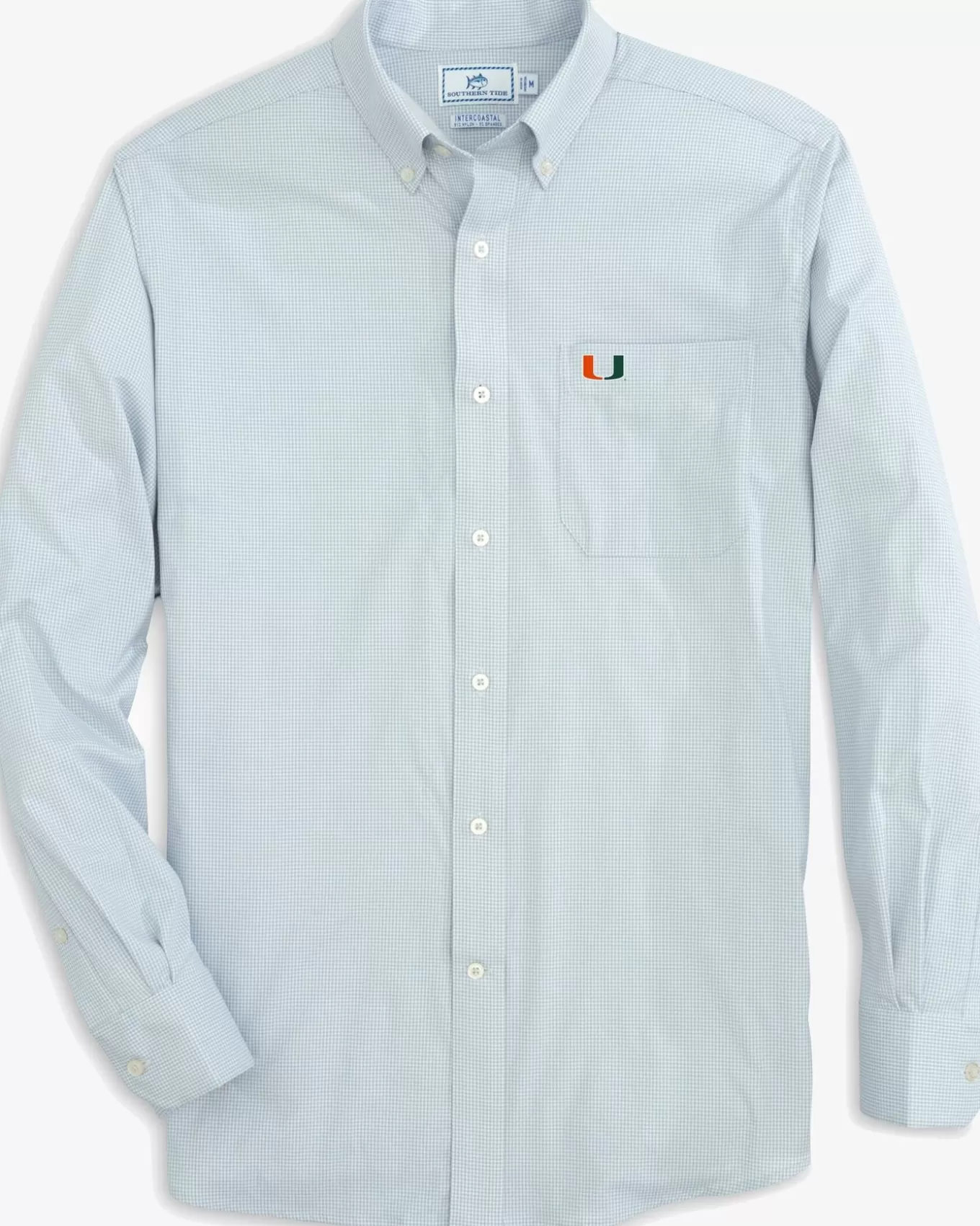 Southern Tide Miami Hurricanes Gingham Button Down Shirt< Sport Shirts & Button Downs