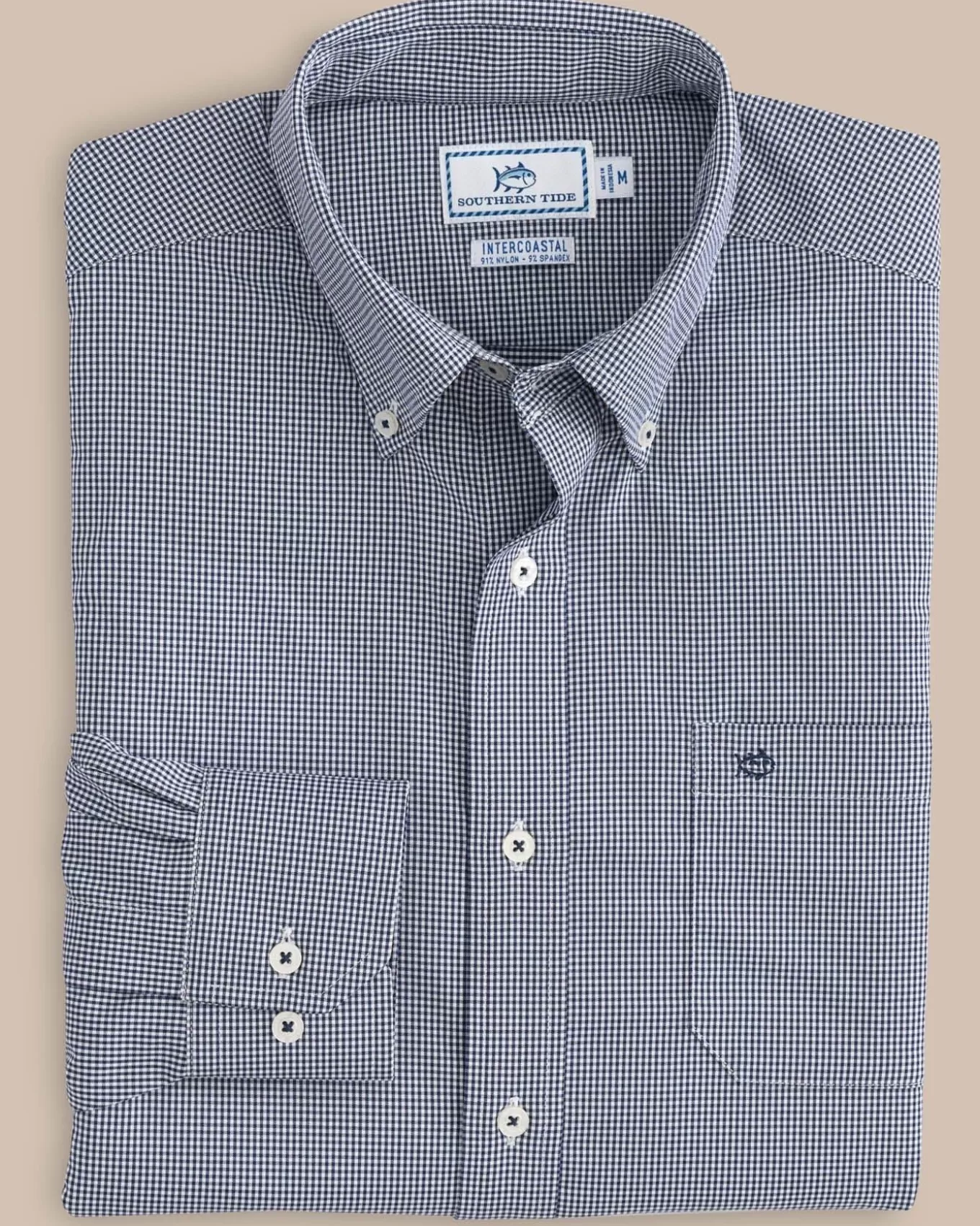Southern Tide Micro Gingham Intercoastal Performance Sport Shirt< Sport Shirts & Button Downs