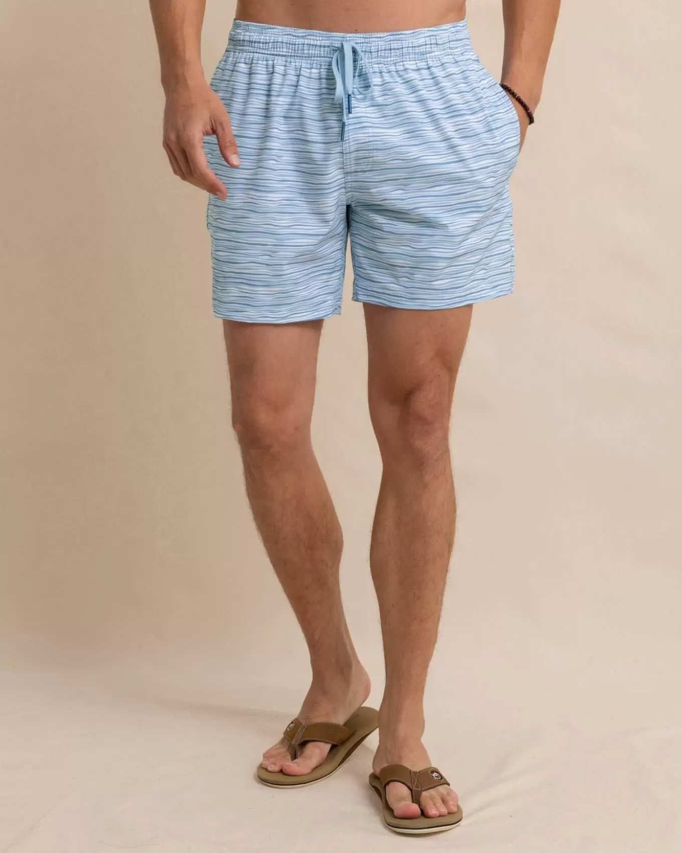 Southern Tide Ocean Water Stripe Swim Trunk< Swim