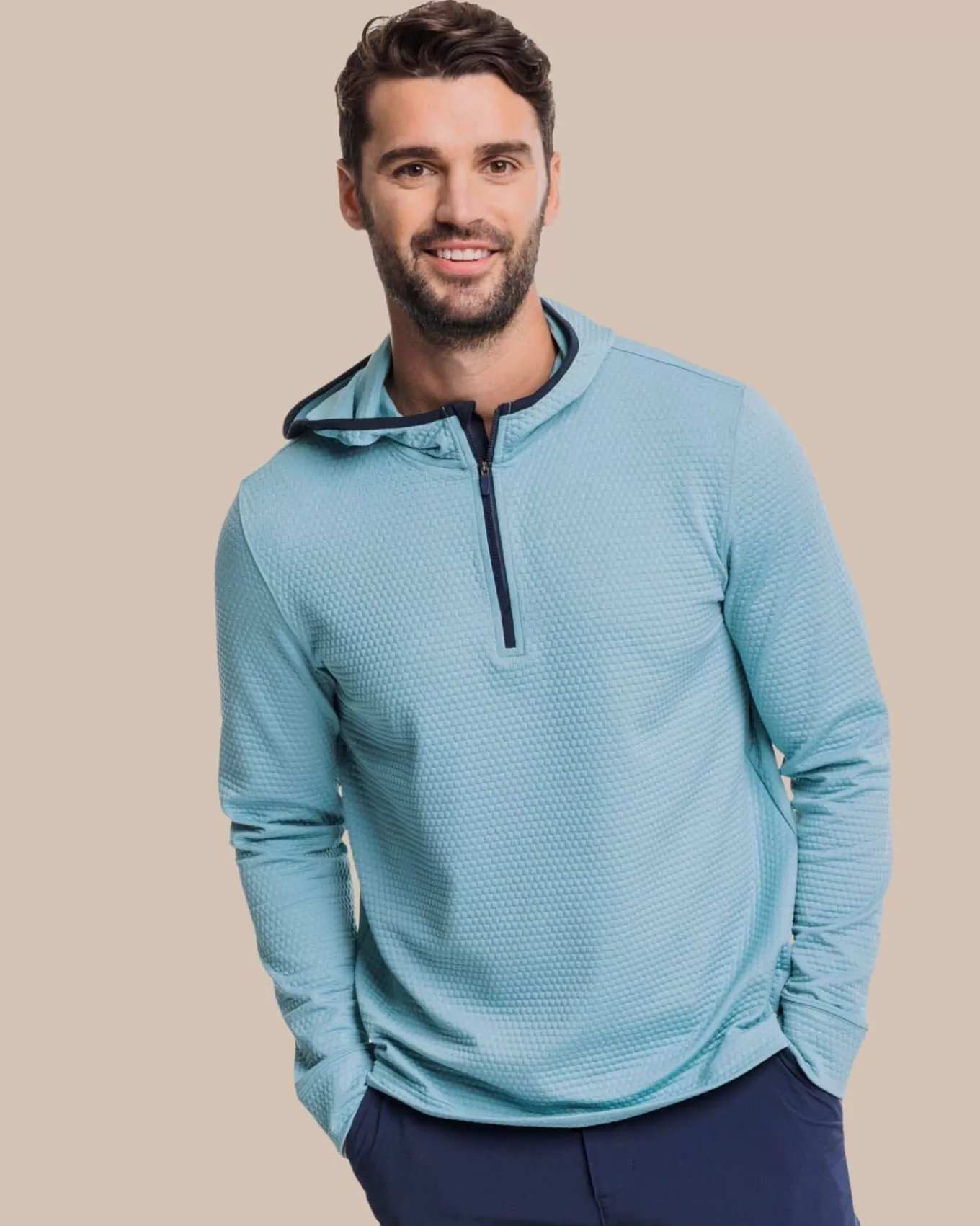Southern Tide Scuttle Heather Performance Quarter Zip Hoodie - Sale< Pullovers & Hoodies