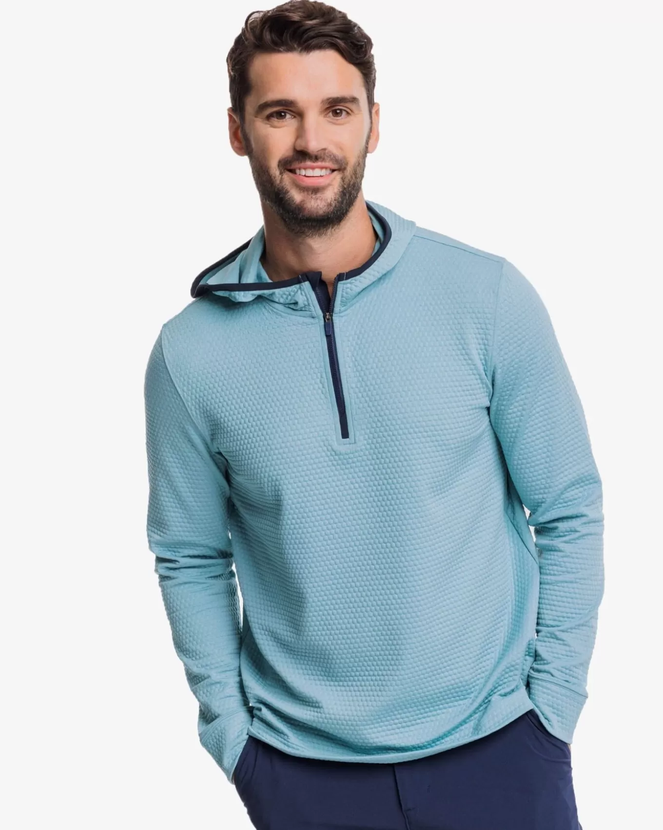 Southern Tide Scuttle Heather Performance Quarter Zip Hoodie - Sale< Pullovers & Hoodies
